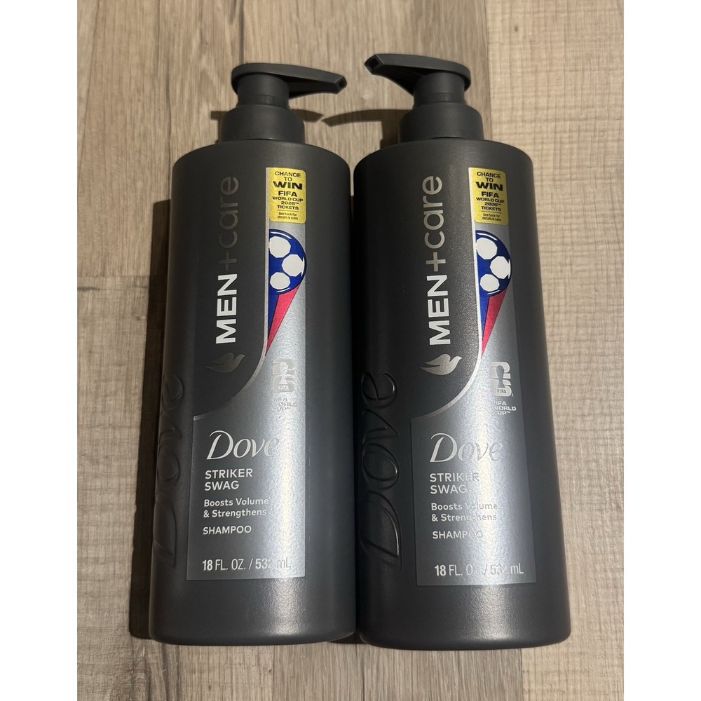 Dove Men+Care Striker Swag FIFA Shampoo 18oz Pump Bottle 2 Pack